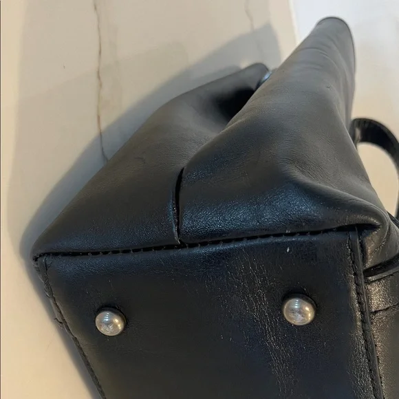 Patricia Nash Heritage Black Leather Chantilly Shoulder Satchel Tote Bag - Picture 9 of 16